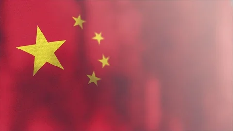 China flag animated 스톡 동영상 80597638
