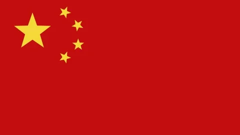 China flag with animated light sweep Stock Footage 309883533