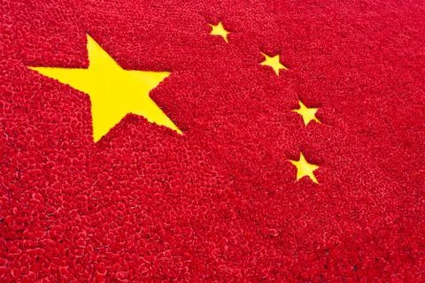 China flag background Stock Photos