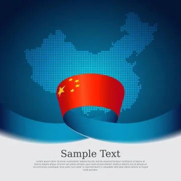China flag background. Vector design. State chinese patriotic banner, business Stock Illustration