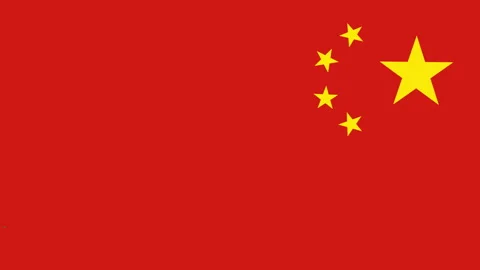China Flag With Brush Stroke. 4K motion animation. Stock Footage 281333996
