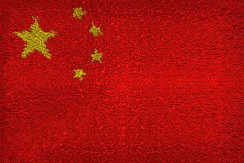 China flag close up Stock Illustration