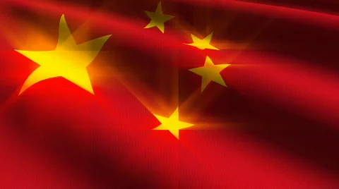 China flag Stock Footage 503377