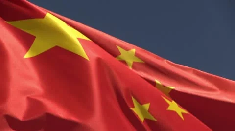 China flag Stock-Footage 12392410