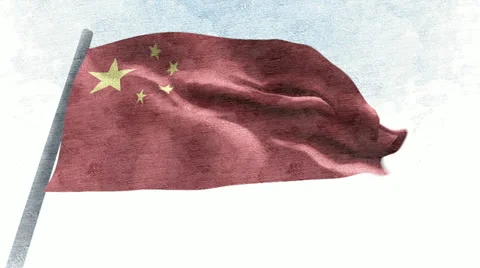 China Flag Video stock 36045021
