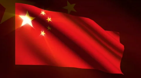 China flag - HD Loop Stock Footage 624092