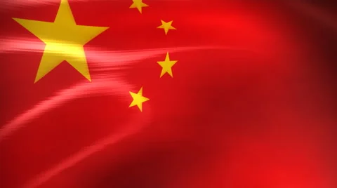China Flag - HD Loop 库存影片 999587