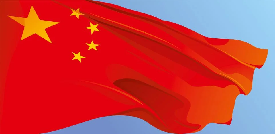 China Flag Stock Illustration
