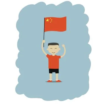 China flag Stock-Illustration