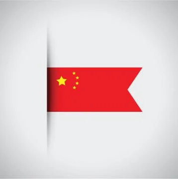 China flag Illustrazione stock