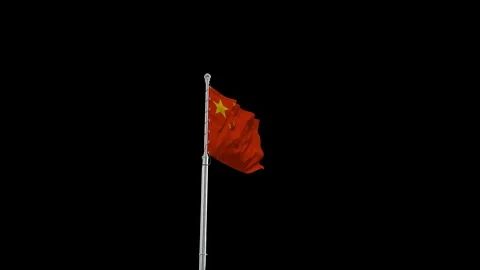 China Flag Loop Stock Footage 106054376