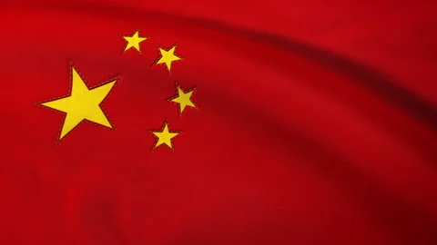 China Flag Loop Stock Footage 241242240