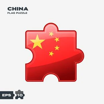 China Flag Puzzle Stock Illustration