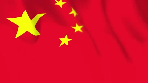 China Flag Seamless Loop 4k 60fps on Sky Background Stock Footage 340342162