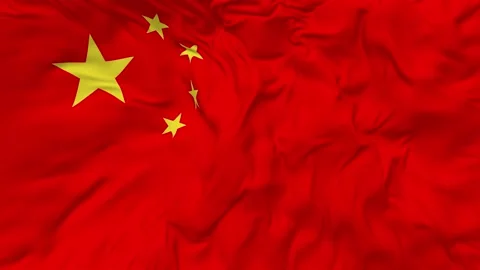 China Flag Seamless Looping Background Waving Slow Motion Stock Footage 234106215