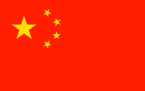 China flag simple, vector china republic Stock Illustration