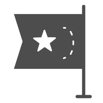 China flag solid icon, national flag of China republic sign on white background 스톡 일러스트