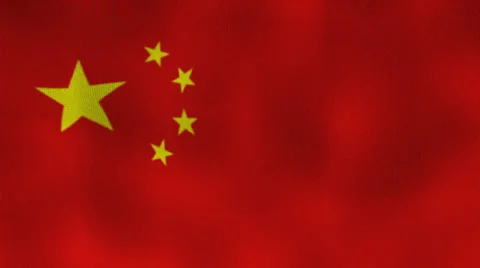 China Flag, Textile Background Video stock 38953074