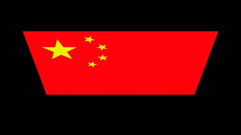 China flag turning vertically Stock Footage 88723526