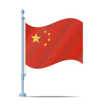 China flag vector 스톡 일러스트