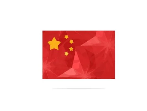 China Flag vector Stock Illustration