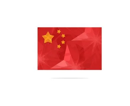 China Flag vector Stock Illustration