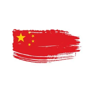 China flag, vector illustration Stock Illustration