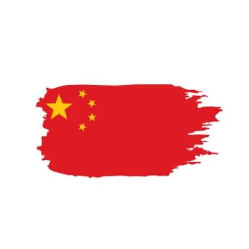 China flag, vector illustration Stock Illustration