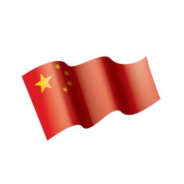 China flag, vector illustration Stock Illustration