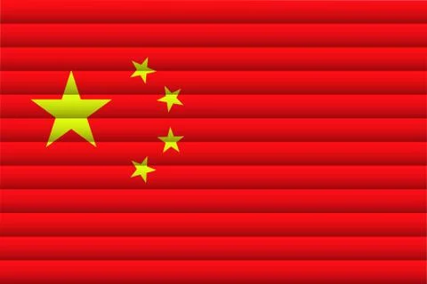China flag. Vector Illustration. Stock Illustration