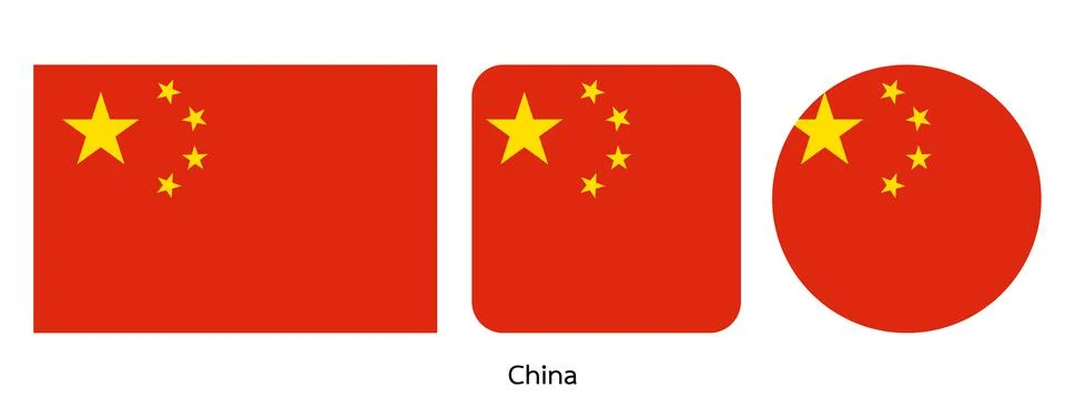 China flag, vector illustration Illustrazione stock