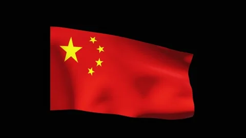 China flag waving 4k resolution. matte finish technique. Stock Footage 168150843