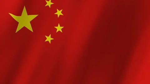 China flag waving animation Stock Footage 221989414