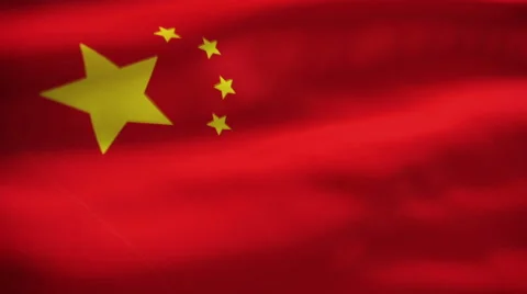 China flag waving Stock Footage 55495049