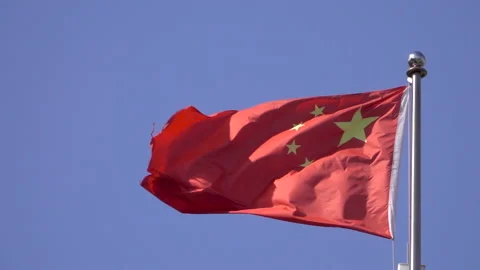 China flag waving Video stock 134137102