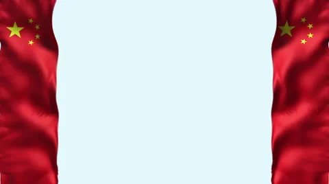 China flag waving loop + alpha Stock Footage 5622408