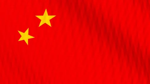 China flag waving white background loop Stockbeeldmateriaal 342958666
