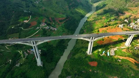 China Freeway Landscape Cinematic 4K Stock-Footage 337231848