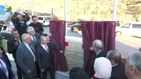 China-funded infrastructure projects completed in Ramallah Stock Footage 321944500