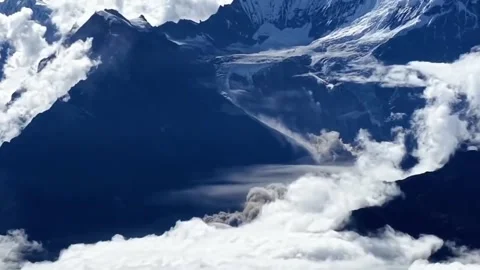 China: Glacier Collapse Triggers Mudslide Near Gyirong Stock Footage 343923511