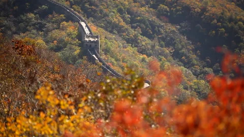 China The Great Wall Maple Leaf 1 Stock Footage 163788036