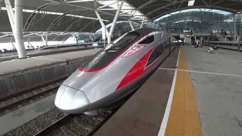 CHINA : HIGH SPEED RAILWAY TRAIN. Stock Footage 99299775
