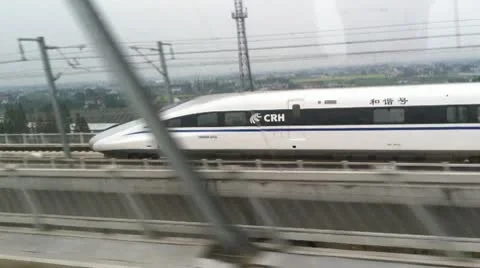 China High-Speed Train Stock Footage 10699607