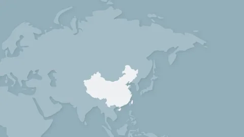 China Highlighted on Global Map, Animated Geographic Location Reveal Stock Footage 339229388
