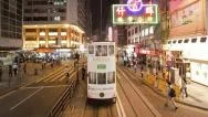 China, Hong Kong, Time Lapse Of A  Tram - Pov Stock Footage