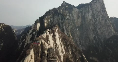 China Huashan Mountain Aerial Photography by DJI  Stock Footage