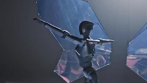 China: Humanoid robots showcase dance moves in Shenzhen Video stock 335742257