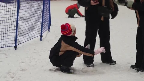 China: Ice, snow fun draws crowds to Shanghai snow world Stock Footage 328359394