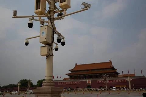  China issues draft rules for facial recognition data usage Security camer... Stock Photos