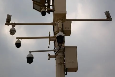  China issues draft rules for facial recognition data usage Security camer... Stock Photos